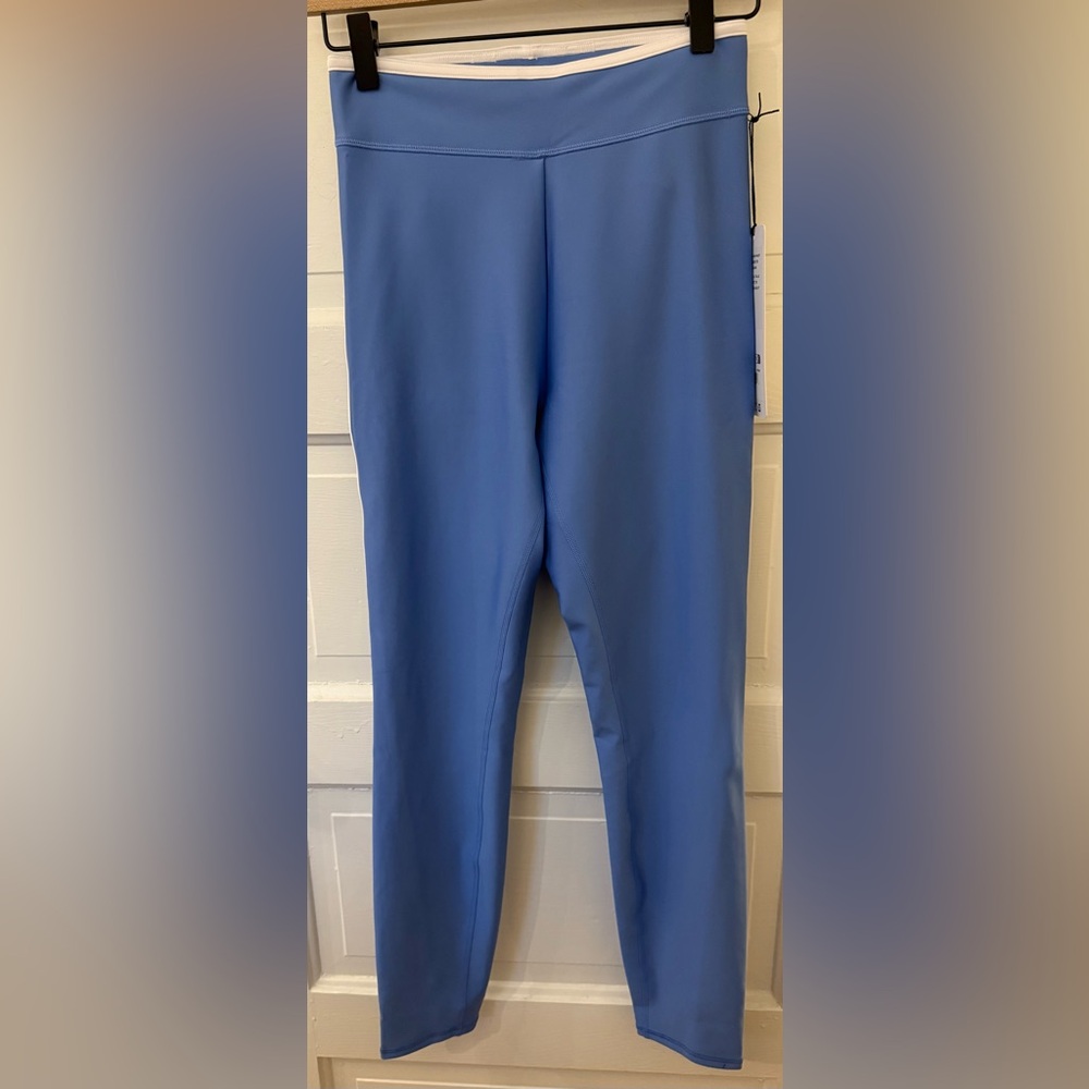 Alo Yoga Airlift High Waist Charger 7/8 Legging Crystal Clear Blue / White Med - Picture 4 of 7